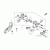 Схема вузла: Задній гальмівний супорт для Honda XR400