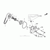 Схема вузла: Водяний насос для Honda VTR1000 Superhawk