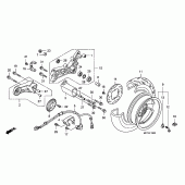 Схема вузла: Заднє колесо для Honda FJS400 Silver Wing