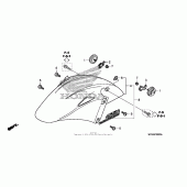 Схема вузла: Переднє крило для Honda VFR800 Interceptor
