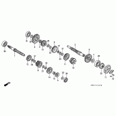 Схема вузла: Трансмісія для Honda NX250