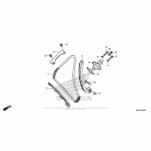 Схема вузла: Ланцюг ГРМ & Натяжник & Заспокоювач для Honda CBR500 CBR500R