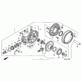 Схема вузла: Приводний редуктор (1) для Honda ST1100 Pan-European