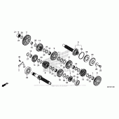 Схема вузла: Transmission (1) для Honda CRF1000 Africa Twin