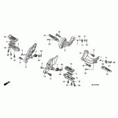 Схема вузла: Підніжки для Honda CB1300 Super Four