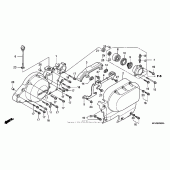 Схема вузла: Ліва кришка картера для Honda VTX1800