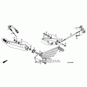 Схема вузла: Педаль (Лапка) для Honda VT1300 Sabre