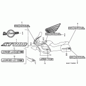 Схема вузла: Label read the manual для Honda ST1100 Pan-European