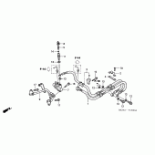 Схема вузла: Задній гальмівний шланг (VFR800) для Honda VFR800 VFR