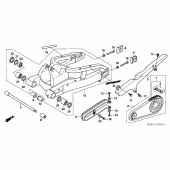 Схема вузла: Задній важіль (Маятник) (CBR600RR5 / 6) для Honda CBR600 CBR600RR