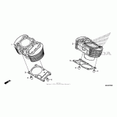 Схема вузла: Циліндр для Honda VT750 Shadow Phantom