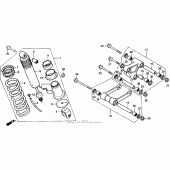 Схема узла: Амортизатор задний для Honda XL600 Transalp