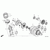 Схема вузла: Колінчастий вал & Поршень для Honda CBR500 CBR500R