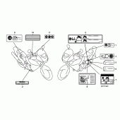 Схема вузла: Інформаційні наклейки (XL125VA) для Honda XL125 Varadero