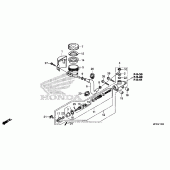 Схема вузла: Задній гальмівний циліндр для Honda VT1300 Interstate