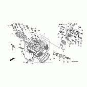 Схема вузла: Перед. головка циліндра для Honda VTX1800