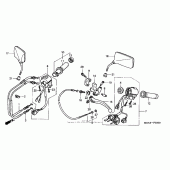 Схема вузла: Пульт управління рульовой для Honda VTX1300