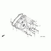 Схема вузла: Ліва кришка картера для Honda CBF500