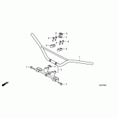 Схема вузла: Верхня траверса & Кліпон керма для Honda CRF150 CRF150RB