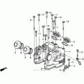 Схема вузла: Клапанна кришка для Honda XR650