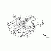 Схема узла: Правая крышка картера для Honda CB1100