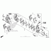 Схема вузла: Передній гальмівний супорт для Honda GL1800 Gold Wing Valkyrie
