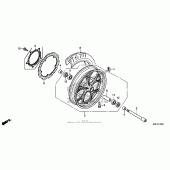 Схема вузла: Переднє колесо для Honda CTX700