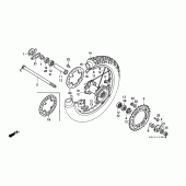 Схема узла: Заднее колесо для Honda XR250