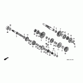 Схема вузла: Трансмісія для Honda FX650 Vigor