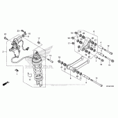 Схема вузла: Задній амортизатор для Honda GL1800 Gold Wing
