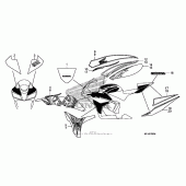 Схема вузла: Mark + stripe (5) для Honda CBR600 CBR600RR