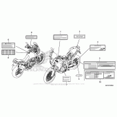 Схема вузла: Інформаційні наклейки для Honda CRF1000 Africa Twin