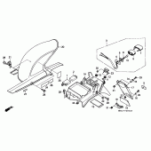 Схема вузла: Заднє крило (1) для Honda CBR600 CBR600F Hurricane