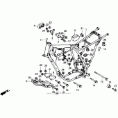 Схема вузла: Frame 86-91 для Honda XR250