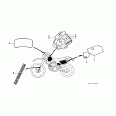 Схема узла: Label read the manual (RR) для Honda XR250