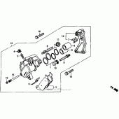 Схема узла: Передний тормозной суппорт 94 для Honda VT1100 Shadow