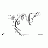 Схема вузла: Ланцюг ГРМ & Натяжник & Заспокоювач для Honda CB600F 599