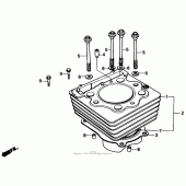 Схема вузла: Циліндр для Honda XR250