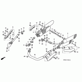 Схема узла: Выхлопная система для Honda VF750 Magna