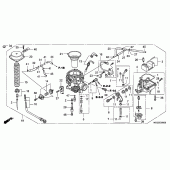 Схема вузла: Карбюратор для Honda VT750 Shadow Aero
