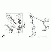 Схема узла: Передний тормозной цилиндр для Honda VFR800 VFR
