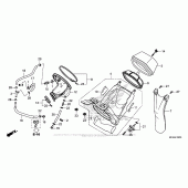 Схема узла: Воздушный фильтр для Honda CRF450 CRF450R