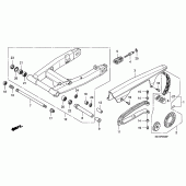 Схема узла: Задний рычаг (Маятник) для Honda CBR1100XX Blackbird