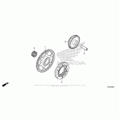 Схема вузла: Привід стартера для Honda CBR300R