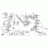 Схема вузла: Верхня траверса і Кліпон керма для Honda CBR900RR CBR954RR Fireblade