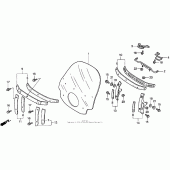 Схема вузла: Gl1500ct вітрове скло для Honda GL1500 Valkyrie Tourer