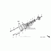 Схема вузла: Водяний насос для Honda CRF250 CRF250X