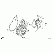 Схема вузла: Кришка генератора для Honda CBR500 CBR500R