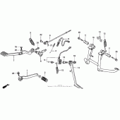 Схема узла: Педаль(Лапка) для Honda PC800 Pacific Coast