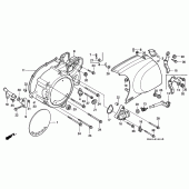 Схема вузла: Ліва кришка картера (VT1100CV / CW / C2) для Honda VT1100 Shadow ACE